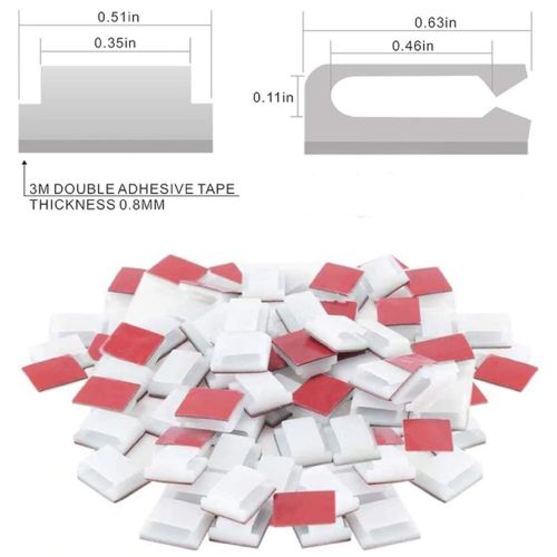 Self-Adhesive Cable Clips . LED Strip Light Mounting Clips